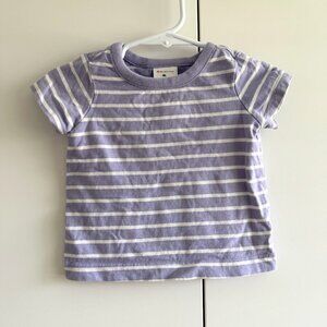 Hanna Andersson Purple White Striped T Shirt Baby Girls Size 3-6M